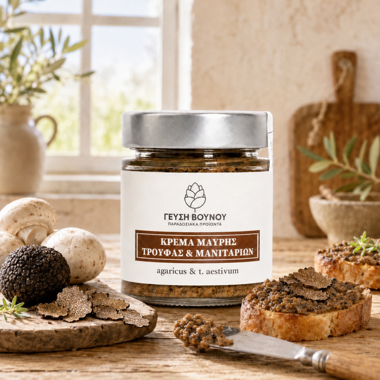 Krém z hub a letního černého lanýže Geusi Vounou, 120 g